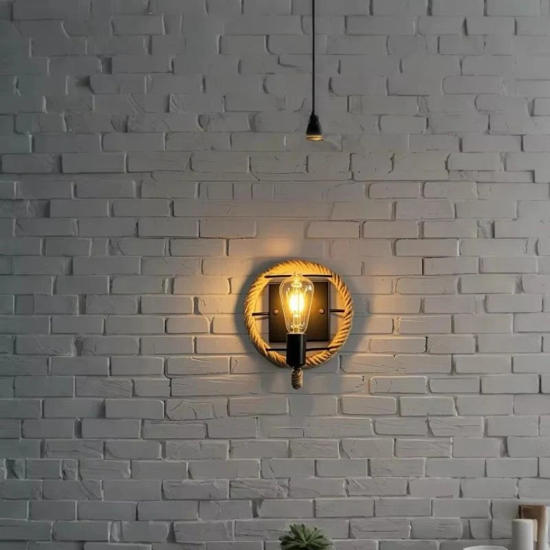 LED Wall Sconce | Coil-Inspired Black Metal