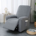 Recliner Cover | Stretch Fabric & Side Pocket | 4-Piece Set