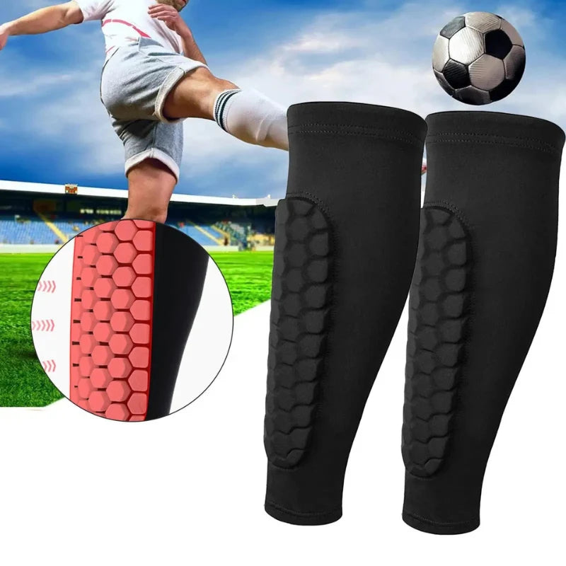 Soccer Shin Guards | Honeycomb Compression & Moisture-Wicking | 1 Pair