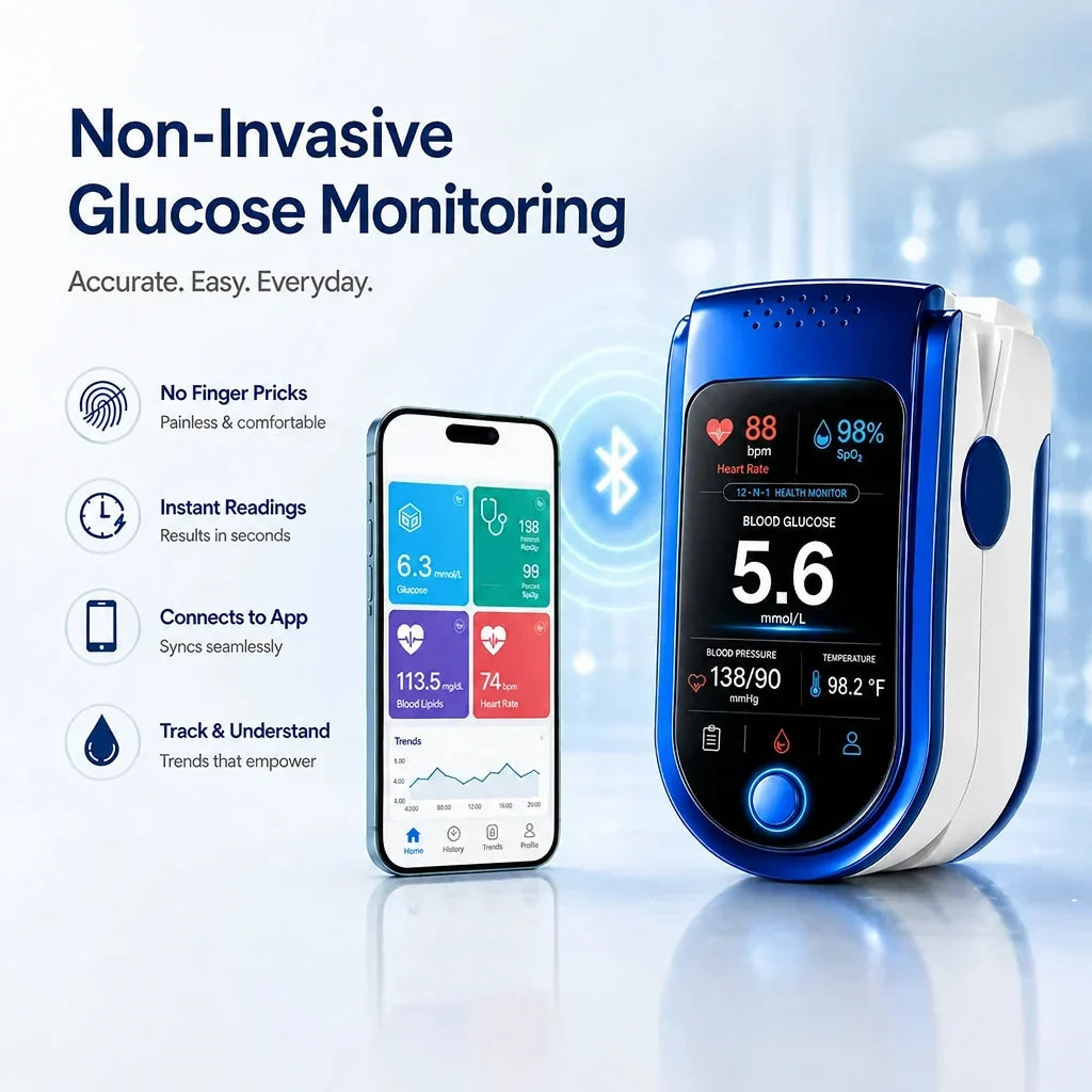 Glucose Monitor | Non-Invasive Needle-Free | Daily Health Tracking