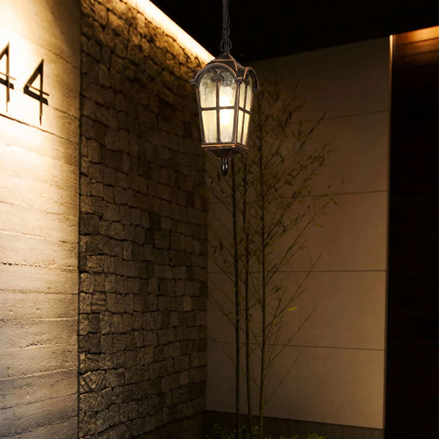 Outdoor Ceiling Pendant Light | Die-Cast Aluminum | IP55 Waterproof