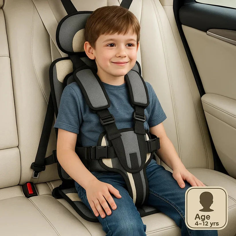 Child Travel Seat | Foldable & Ultra-Light 5-Point Safety Harness