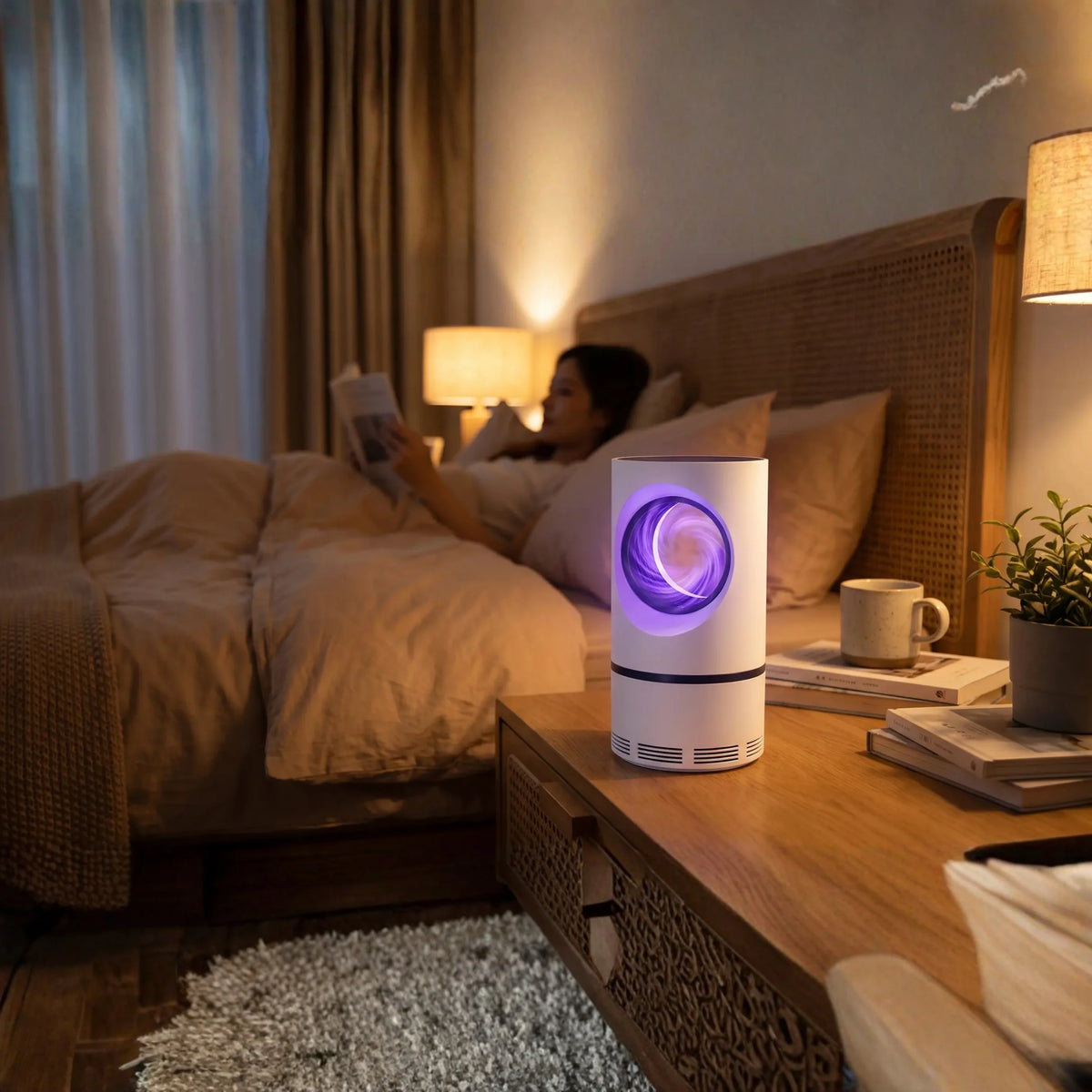 UV Light Insect Trap | 368nm UV & Silent Vortex Capture | USB-Powered