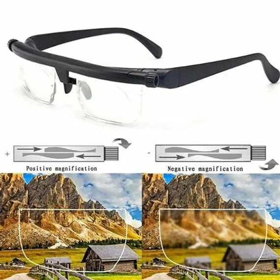 Adjustable Glasses | Continuous Focus Dial & No Prescription