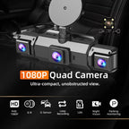 Car Dash Cam | 4-Channel Front & Rear Night Vision & WiFi