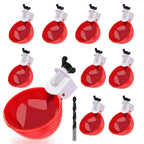 Chicken Waterer | Gravity-Fed & Leak-Proof Deep Cups | Set of 10