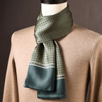 Silk Scarf | 100% Mulberry Silk Polka Dot Double-Layered | 160 x 25 cm