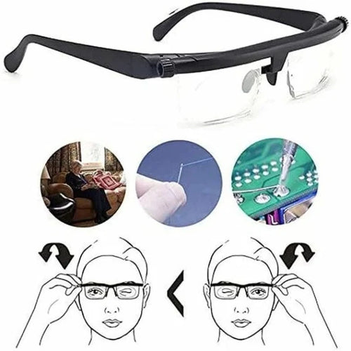 Adjustable Glasses | Continuous Focus Dial & No Prescription