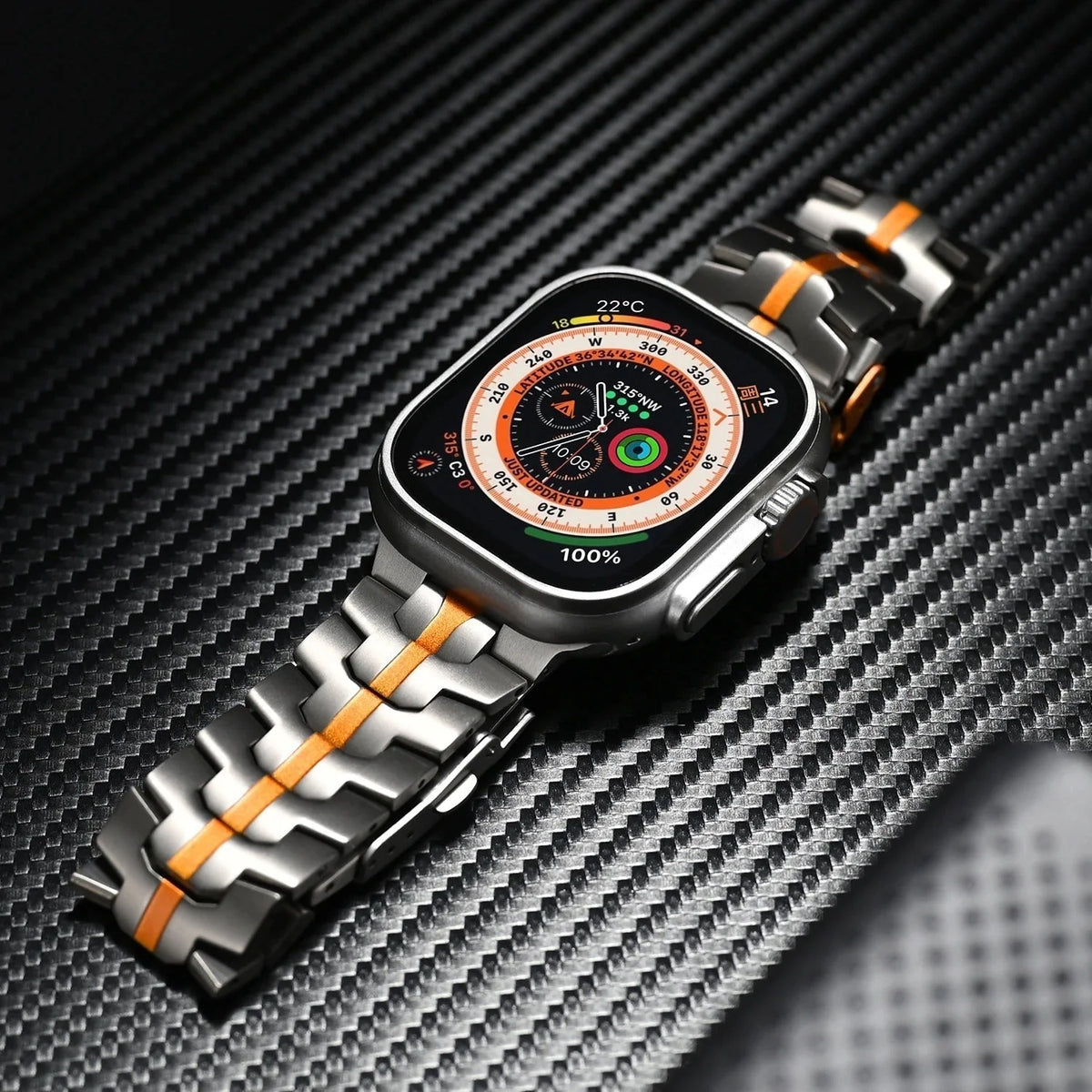 Watch Band | Lightweight Titanium | Hypoallergenic Clasp & Quick Release