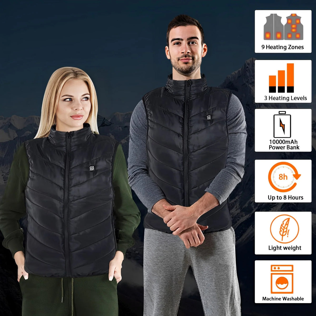 Heated Vest | USB-Powered & Battery Included | Up To 8 Hours