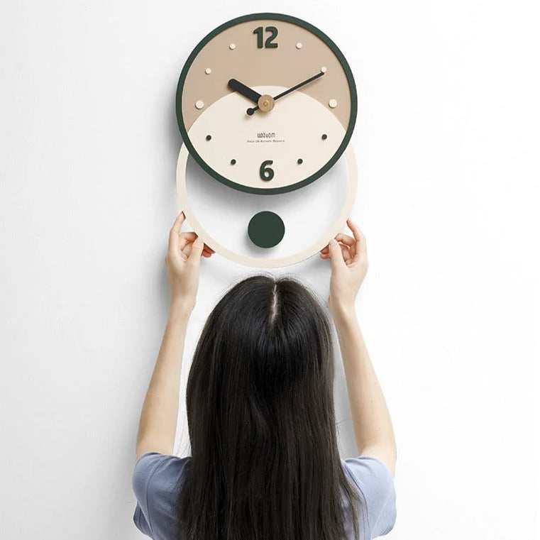 Wall Clock | Walnut & Acrylic Silent Sweep | 28 x 40 cm