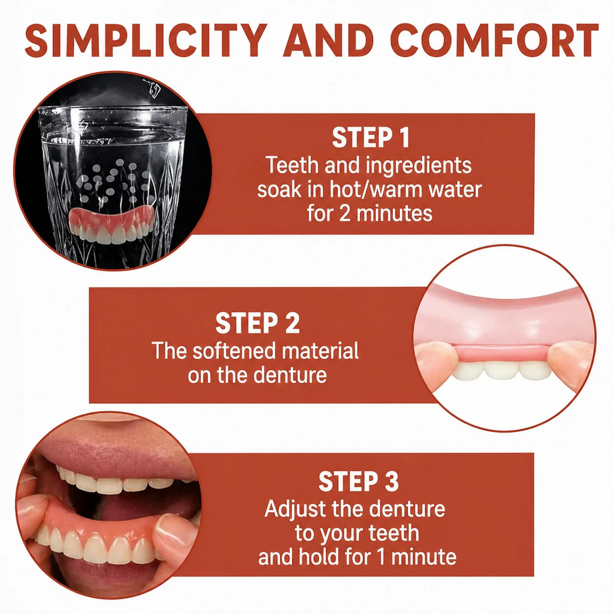Denture Cushions | Adjustable Non-Slip Silicone