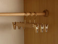 Wooden Hangers | Camphor Wood Wide-Shoulder & Non-Slip Flocked Rod | Set of 2