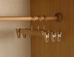 Wooden Hangers | Camphor Wood Wide-Shoulder & Non-Slip Flocked Rod | Set of 2