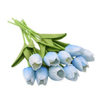 Artificial Tulip Stems | Realistic Silk-Like Blooms | Set of 10