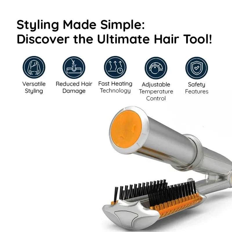 Rotating Hair Brush Styler | 32mm Ceramic Barrel | With Bag & Comb