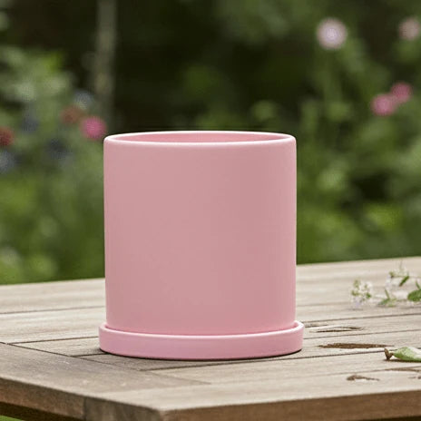 Plant Pot | Matte Glazed Ceramic, Matching Saucer & Drainage Hole