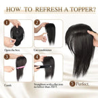Hairpiece With Bangs | Natural-Looking Synthetic Hair & Added Volume