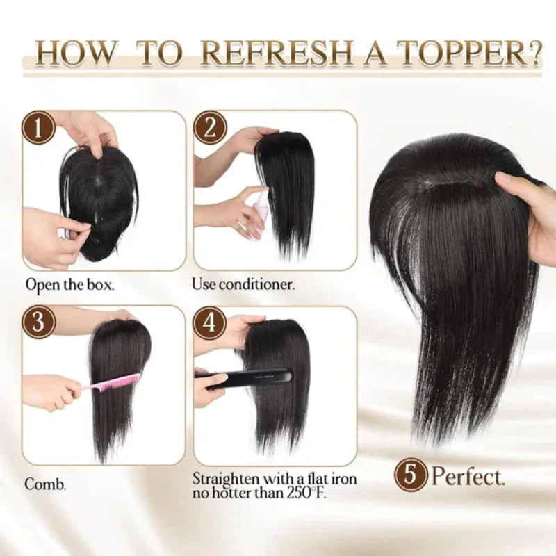 Hairpiece With Bangs | Natural-Looking Synthetic Hair & Added Volume