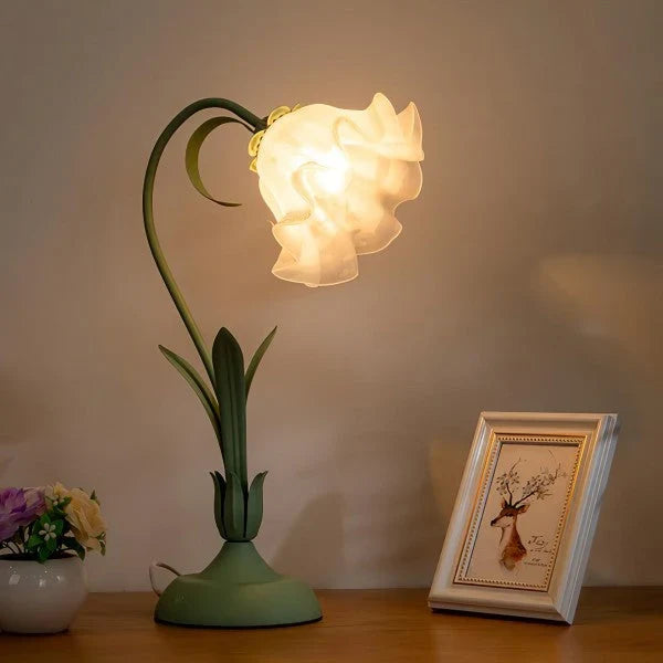 Table Lamp | Adjustable Arm & Vintage Floral | Cozy Ambient Glow