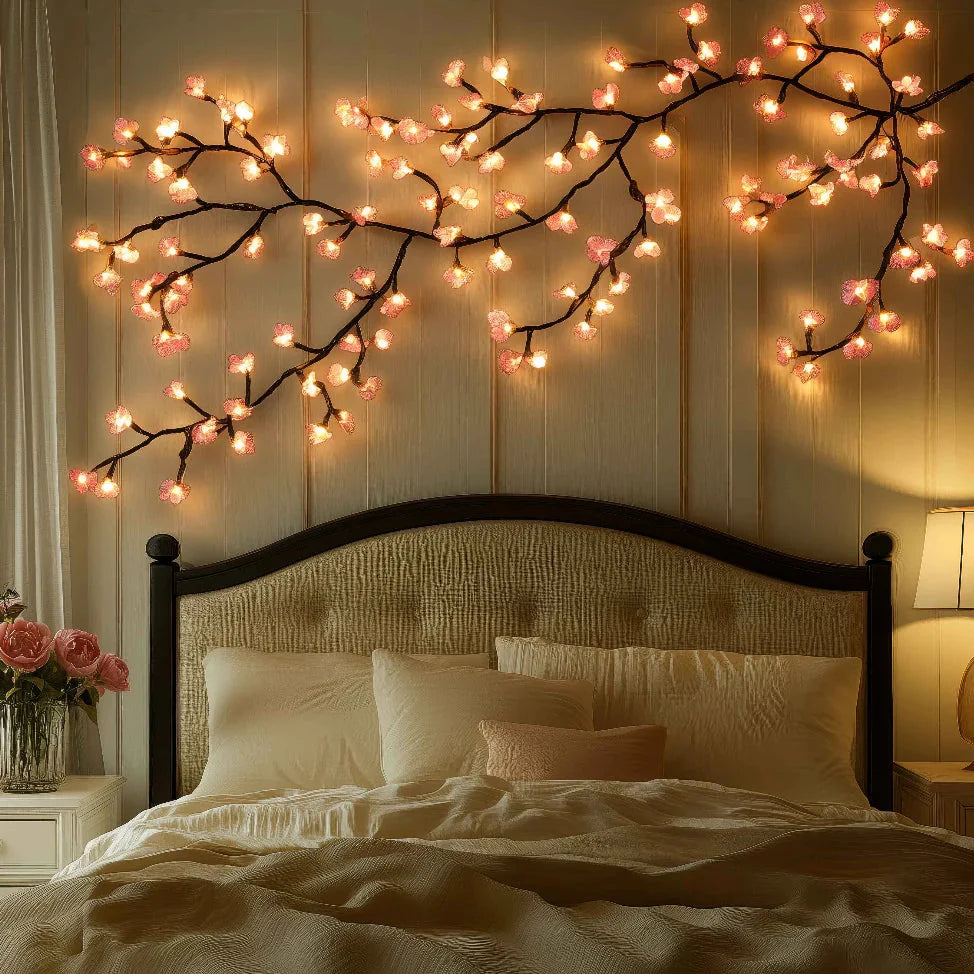 LED Light Branch | USB-Powered Warm Glow & 8 Light Modes
