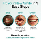 Denture Set | Natural-Looking Flexible Cushion Grip | Upper & Lower Full Arch