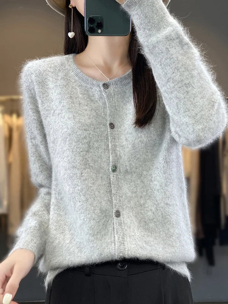 Cardigan | Mink Cashmere Lightweight & Soft | Relaxed Fit