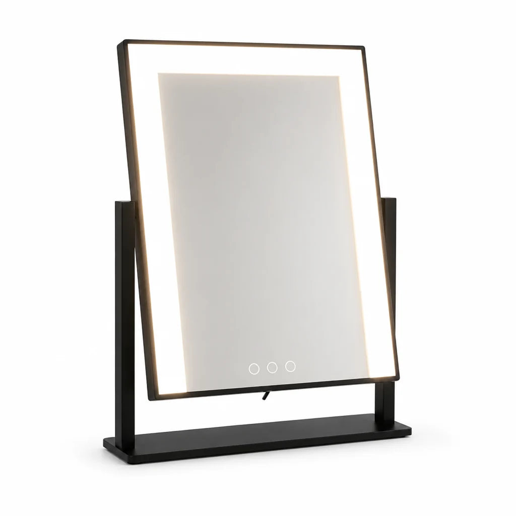Makeup Mirror | Touch-Control LED Lighting | Removable 15× Magnifier