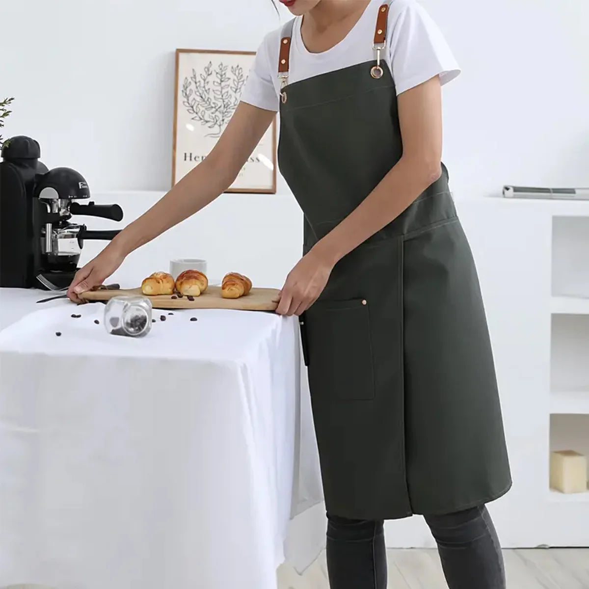 Apron | Waterproof Canvas & Split Skirt | Multiple Front Pockets