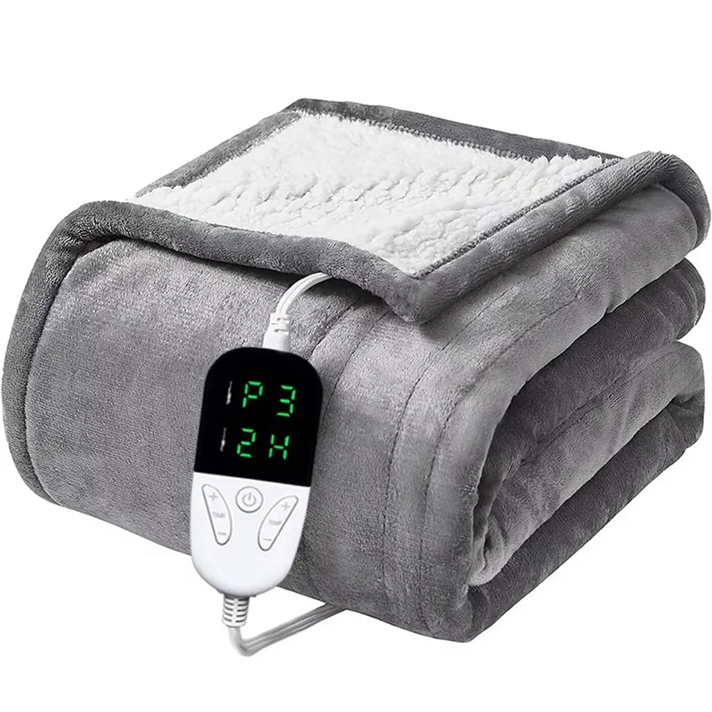 Heated Blanket | Flannel & Lambswool | 6 Heat Settings With LCD Display