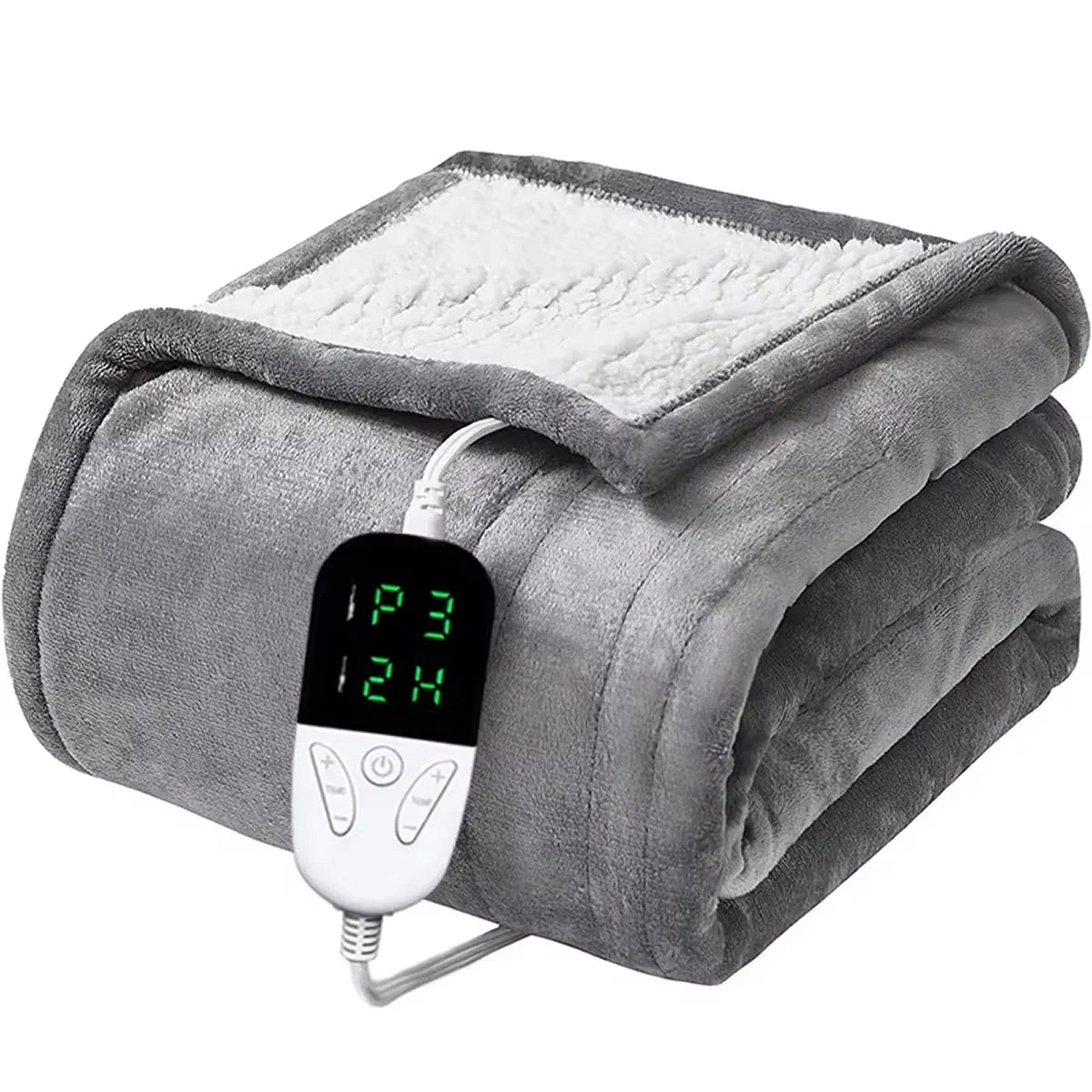 Heated Blanket | Flannel & Lambswool | 6 Heat Settings With LCD Display