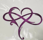 Metal Wall Art | Infinity Heart Design & Iron Construction | 30 x 25 / 40 x 35 cm