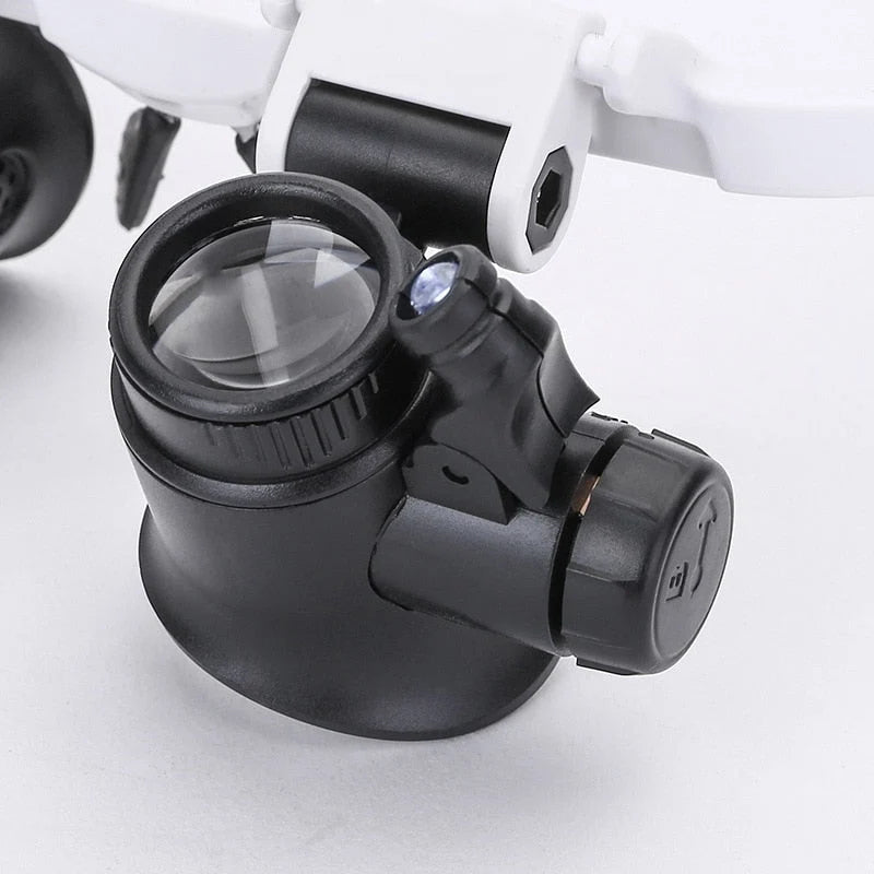 Magnifying Glasses | 3-Level LED Magnification & Adjustable Headband