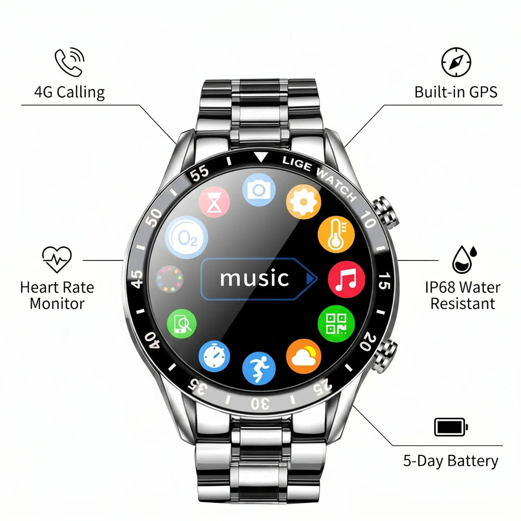 Smartwatch | 4G Calling & Standalone GPS | Health Tracking