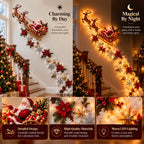 Christmas Wall Decoration | Cascading Design & Warm Lights