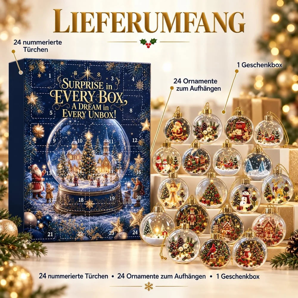 Christmas Bauble Advent Calendar | 24-Day Countdown | 24 Baubles