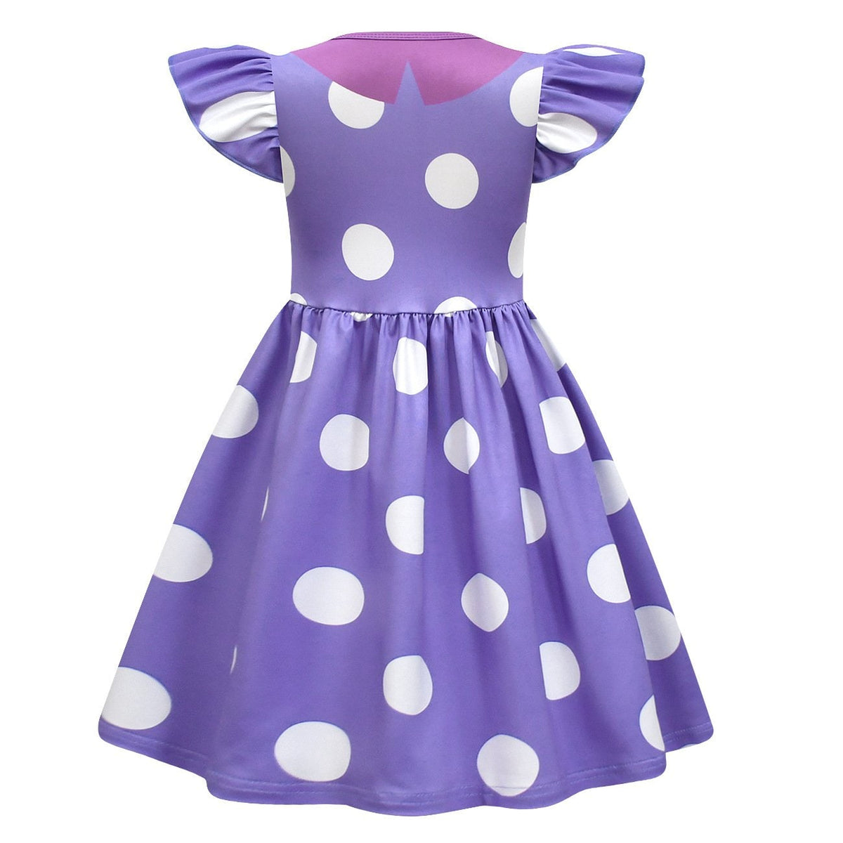 Kids Costume Dress | Polka Dot Print & Ruffle Sleeves