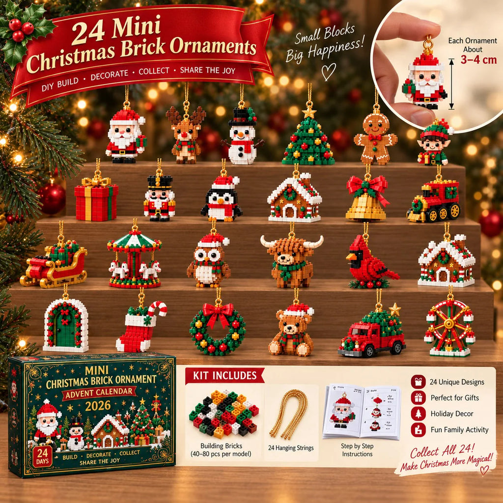 Advent Calendar | Mini Building Sets & Hanging Ornaments | 24 Days