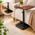 C-Shaped Laptop Table | Height-Adjustable & 360° Swivel | Tilting Tabletop
