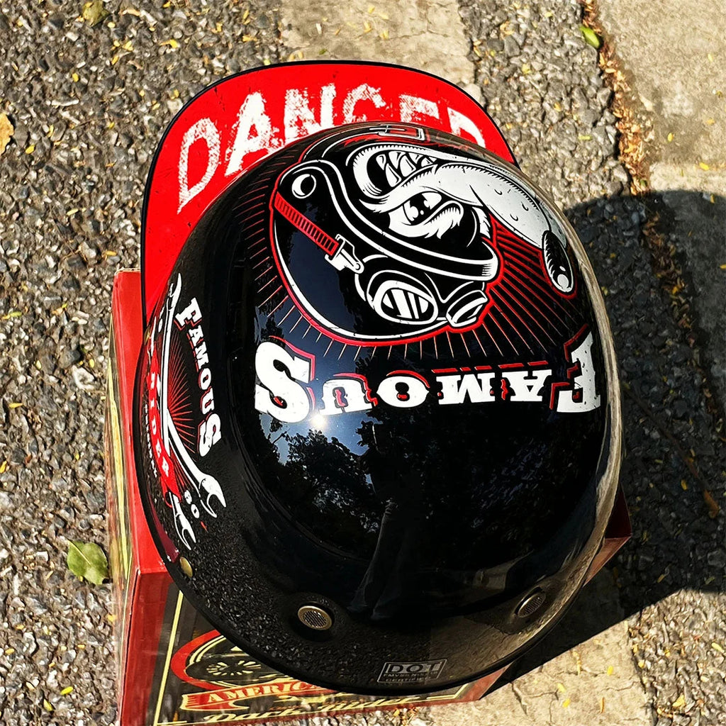 Motorcycle Helmet | Baseball Cap Style & Lightweight | DOT & ECE Certified
