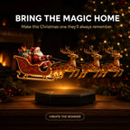 Christmas Decoration | Magnetic Levitation & Warm Lighting | Sleigh With 4 Reindeer