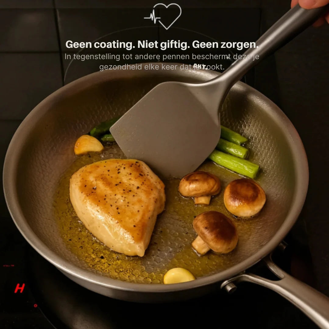 Titanium Frying Pan | Hammered Finish & Non-Toxic | Induction Compatible