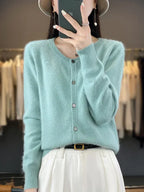 Cardigan | Mink Cashmere Lightweight & Soft | Relaxed Fit