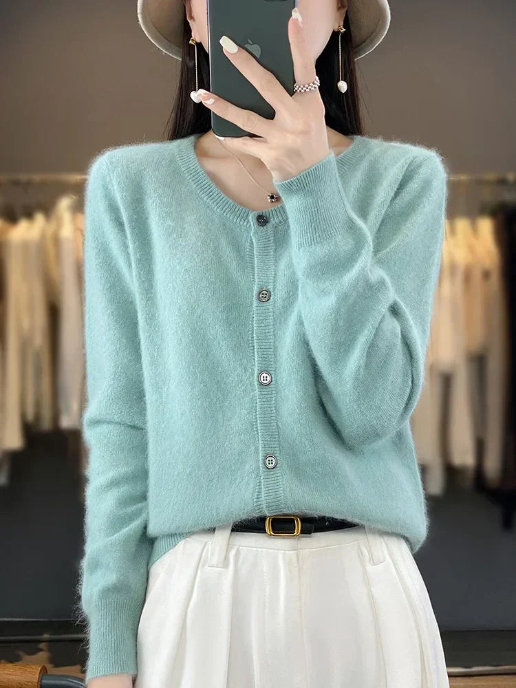 Cardigan | Mink Cashmere Lightweight & Soft | Relaxed Fit