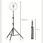 Ring Light | Adjustable Tripod & Phone Holder | USB Powered