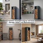 Firewood Rack | Weather-Resistant Galvanized Steel | Adjustable Feet