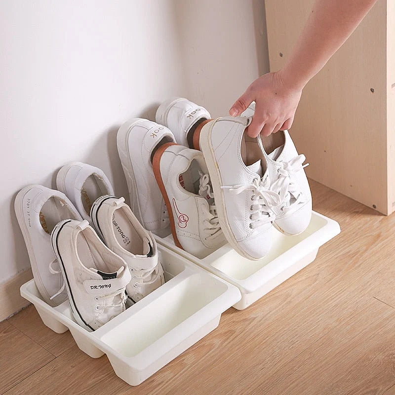 Shoe Organizer | Upright 3-Section & Space-Saving | 31.5 x 24 x 9 cm