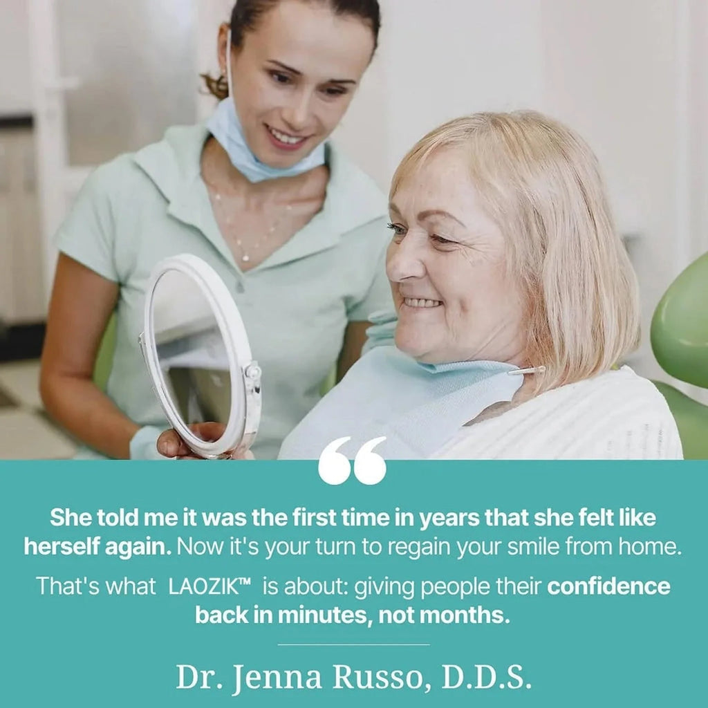 Denture Set | Natural-Looking Flexible Cushion Grip | Upper & Lower Full Arch