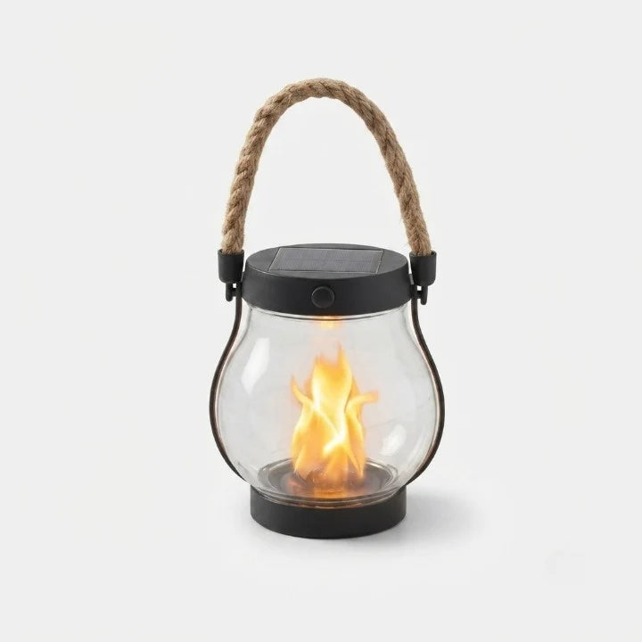 Solar Lantern | Realistic Flicker & USB‑C Rechargeable