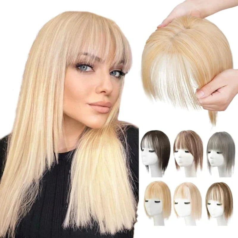 Hairpiece With Bangs | Natural-Looking Synthetic Hair & Added Volume